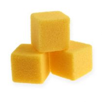 Mini cubos de espuma húmeda amarilla 300 piezas