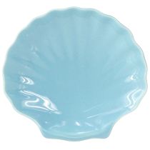 Artículo Plato de concha cuenco marítimo cerámica azul blanco 14cm 3 piezas