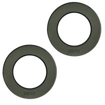 Artículo Anillo corona floral de espuma negro Ø30cm 2uds