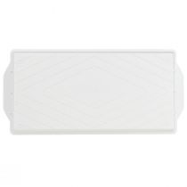 Artículo Bandeja para sándwich blanca OASIS® para floristería y decoración (23 x 11 x 2,5 cm, juego de 25 piezas)