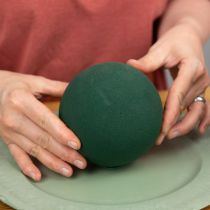 Artículo Bola de espuma floral pequeña verde Ø12cm 5 uds