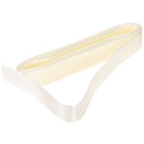 Artículo Cinta decorativa para regalo, cinta color crema con orillo, 15 mm, 3 m, 10 unidades