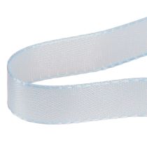 Artículo Cinta decorativa para regalo, cinta azul claro, orillo azul, 15 mm, 3 m, 10 unidades