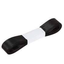 Artículo Cinta decorativa de regalo, cinta negra con orillo, 15 mm, 3 m, 10 unidades