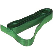 Artículo Cinta decorativa de regalo verde con orillo verde oscuro 15 mm 3 m x 10 unidades