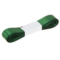 Artículo Cinta decorativa de regalo verde con orillo verde oscuro 15 mm 3 m x 10 unidades