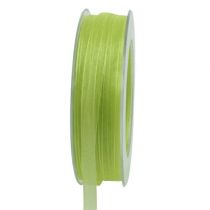 Cinta de organza con orillo 50m verde claro