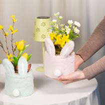 Artículo Cesta de almacenamiento de conejito de decoración de Pascua para regalos y sala de estar 18 cm 2 piezas