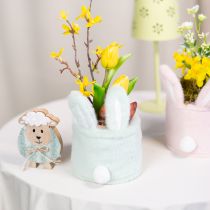Artículo Cesta de almacenamiento de conejito de decoración de Pascua para regalos y sala de estar 18 cm 2 piezas