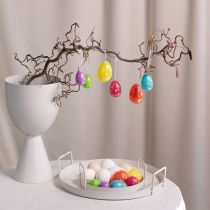 Artículo Huevos de Pascua para colgar, colores surtidos, 6cm, 12 piezas