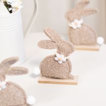 Artículo Figura de conejo de Pascua, decoración de primavera para sala de estar y mesa, 18 cm, 6 unidades