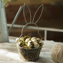 Artículo Cesta de Pascua cesta de alambre Conejito de Pascua Shabby Ø12cm H26,5cm