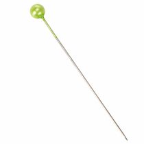 Artículo Alfileres con cabeza de perla Ø6mm 65mm verde manzana