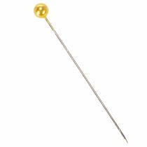 Artículo Agujas con cabeza de perla Ø6mm 65mm oro