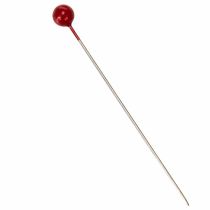 Artículo Alfileres con cabeza de perla Ø6mm 65mm Rojo