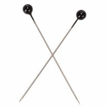 Artículo Alfileres con cabeza de perla Ø6mm 65mm Negros