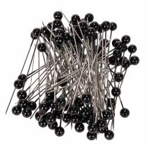 Artículo Alfileres con cabeza de perla Ø6mm 65mm Negros