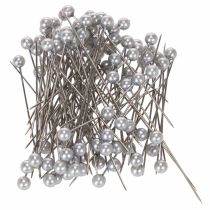 Artículo Broches con cabeza de perla Ø6mm 65mm plata