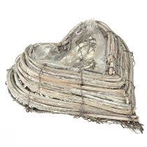 Artículo Planta corazón enredaderas de ratán en blanco natural 13cmx14cm 2ud