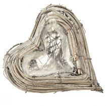 Artículo Planta corazón enredaderas de ratán en blanco natural 13cmx14cm 2ud