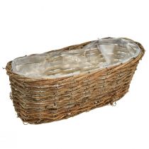 Artículo Cesta para plantas cesta ovalada de vid natural para plantas L30cm