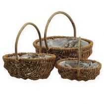 Artículo Cesta para patatas 32/27,5/23,5cm con lámina natural 3 piezas