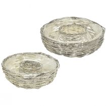 Artículo Cuenco para plantas con aro para plantas de sauce blanco natural Ø25/30cm juego de 2