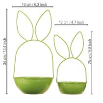 Artículo Maceta de conejo para decoración de primavera y Pascua, salón, cocina, jardín, 33cm