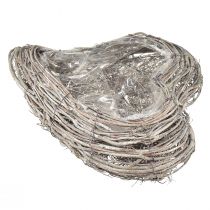 Artículo Macetero ratán curvado blanco natural 30x35cm 2ud