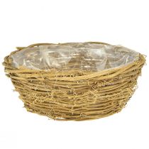Artículo Cuenco para plantas cuenco redondo de vid natural Ø23cm H9.5cm