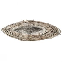Artículo Macetas de ratán blanco natural, 40 x 13 cm (2 unidades) - Decoración rústica