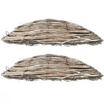 Artículo Macetas de ratán blanco natural, 40 x 13 cm (2 unidades) - Decoración rústica