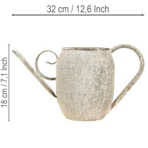 Artículo Maceta/regadera de metal vintage, decoración de jardín antigua, 32x10,5x18cm