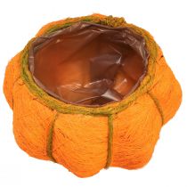 Artículo Maceta calabaza decorativa sisal naranja/amarillo-verde Ø21cm H12cm