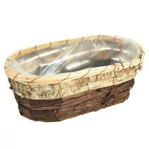 Artículo Maceta para plantas, madera natural, 3 colores, L 29,5/25/23 cm, juego de 3