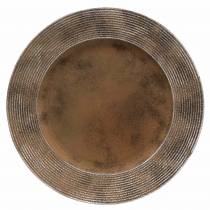Plato decorativo de plástico con efecto óxido Ø33cm