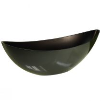 Artículo Elegante cuenco para barco en verde oscuro - perfecto para plantar - 39 cm 2 piezas