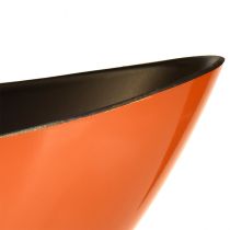 Artículo Cuenco barco moderno en color naranja – 39 cm – versátil para decoración y plantación – 2 piezas