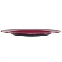 Artículo Versátiles platos de plástico rojo oscuro – 28 cm, perfectos para decoración y uso exterior – 4 piezas