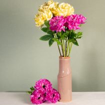 Artículo Flor de ranúnculo artificial, réplica detallada para la decoración de sala de estar y oficina, 55 cm, 6 unidades.