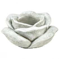 Artículo Portavelas de cerámica rosa para decoración de tumbas, decoración de mesa, grande Ø17cm H9cm