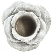 Artículo Portavelas de cerámica rosa para decoración de tumbas, decoración de mesa, grande Ø17cm H9cm