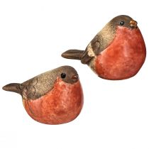 Artículo Figuras de Petirrojo de Cerámica - Tonos Rojos y Naturales, 5,4 cm - Perfectas para el Jardín y el Hogar - Pack de 4