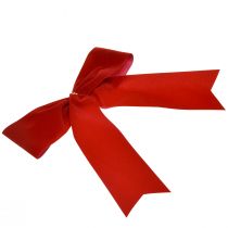 Artículo Lazo de terciopelo rojo Lazo navideño de 5,5 cm de ancho apto para uso en exteriores 18 × 18 cm 2 piezas