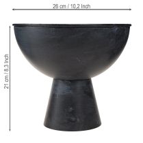 Artículo Cuenco con base de metal para trofeos antracita Ø26cm H21cm
