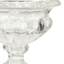 Artículo Cuenco de cristal clásico con base de diseño vintage – Transparente, Ø13 cm x 11 cm – Uso versátil para la decoración de trofeos