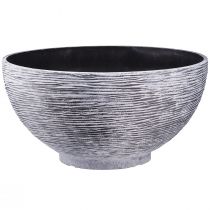 Artículo Cuenco redondo para plantar gris negro Ø45cm H22,5cm