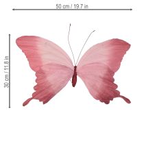 Artículo Mariposa colgante grande, elegante decoración de pared, 50 cm, 2 piezas