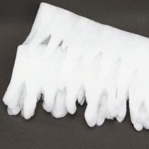 Artículo Guirnalda de carámbanos de forro polar blanco o purpurina 9×200cm 6ud