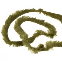 Artículo Cordón de piel sintética verde - cordón decorativo esponjoso 50g 30m